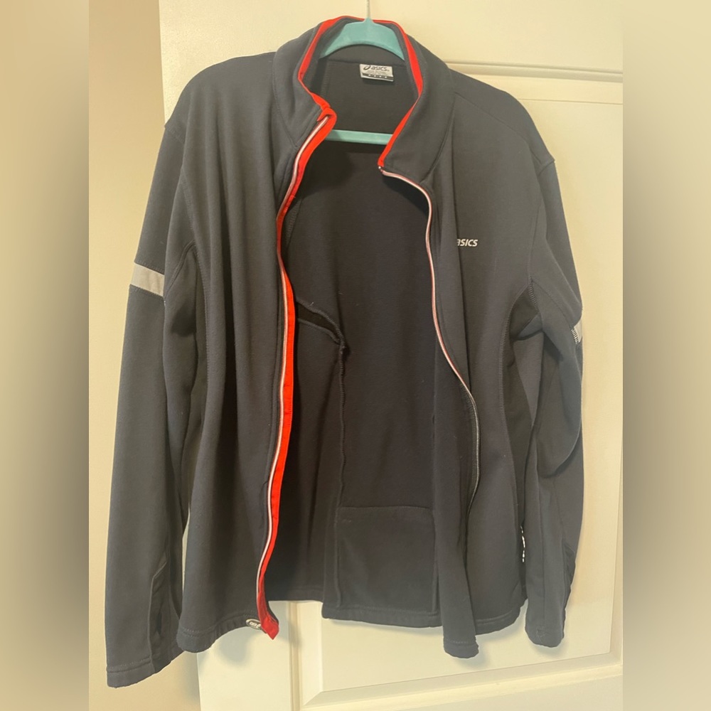 ASICS full zip running jacket dark grey size M